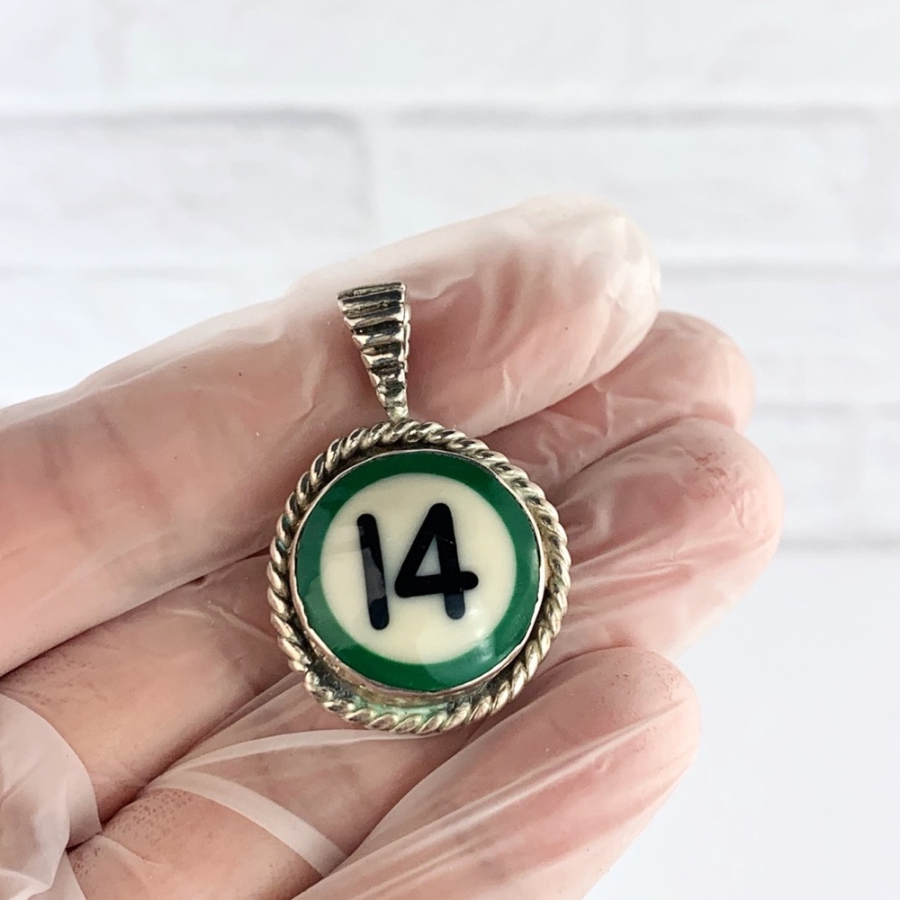 Sterling Silver .999 Fine Silver Billiard Pendant